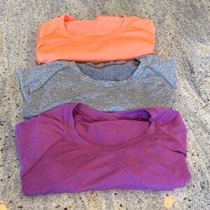 Lululemon swiftly tech, short sleeve Set of Three Athletic Tops -
